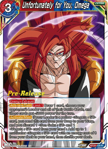 Unfortunately for You, Omega (BT25-125) [Legend of the Dragon Balls Prerelease Promos] 