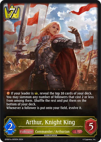 Arthur, Knight King (GFB01a-005EN) [GFB01: Gloryfinder Bundle 01: Guide to Glory] 