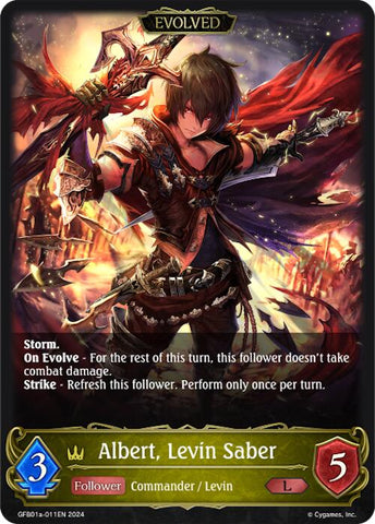 Albert, Levin Saber (Evolved) (GFB01a-011EN) [GFB01: Gloryfinder Bundle 01: Guide to Glory] 