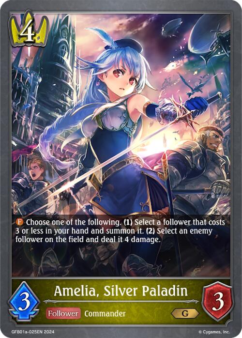 Amelia, Silver Paladin (GFB01a-025EN) [GFB01: Gloryfinder Bundle 01: Guide to Glory]