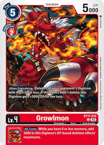 Growlmon [BT17-010] [Secret Crisis] 