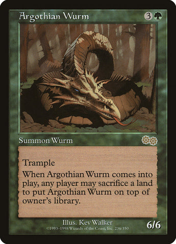 Argothian Wurm [Urza's Saga] 