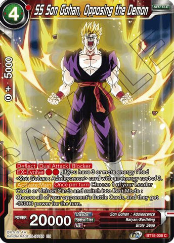 SS Son Gohan, Opposing the Demon (BT15-008) [Saiyan Showdown] 