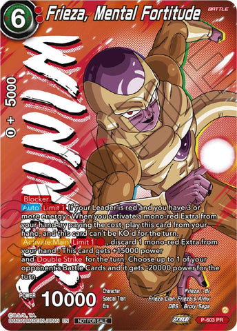 Frieza, Mental Fortitude (Tournament Pack Vol. 8) (Winner) (P-603) [Promotion Cards] 