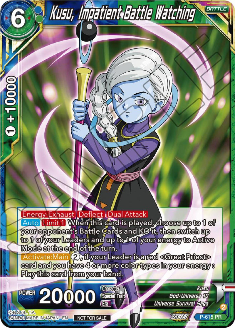 Kusu, Impatient-Battle Watching (Tournament Pack Vol. 8) (P-615) [Promotion Cards]