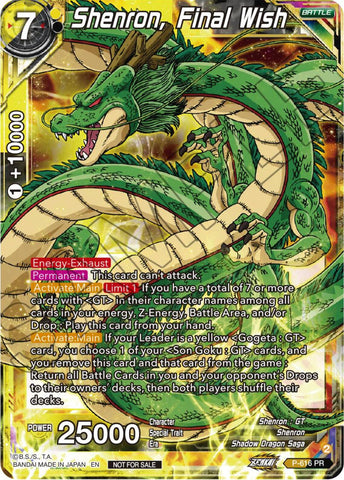 Shenron, Final Wish (Tournament Pack Vol. 8) (P-616) [Promotion Cards] 