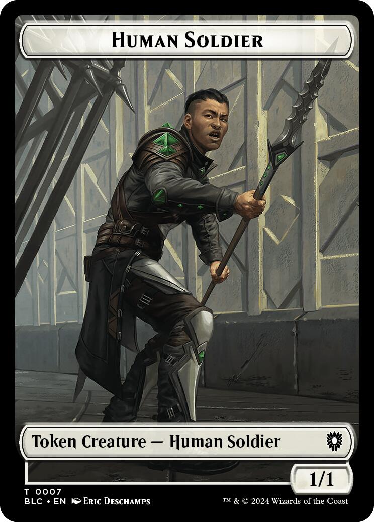 Human Soldier // Wolf (035) Double-Sided Token [Bloomburrow Commander Tokens] 