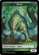 Cat // Beast (025) Double-Sided Token [Bloomburrow Commander Tokens] 