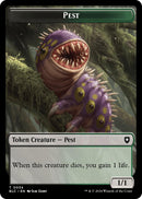 Pest // Shapeshifter Double-Sided Token [Bloomburrow Commander Tokens] 