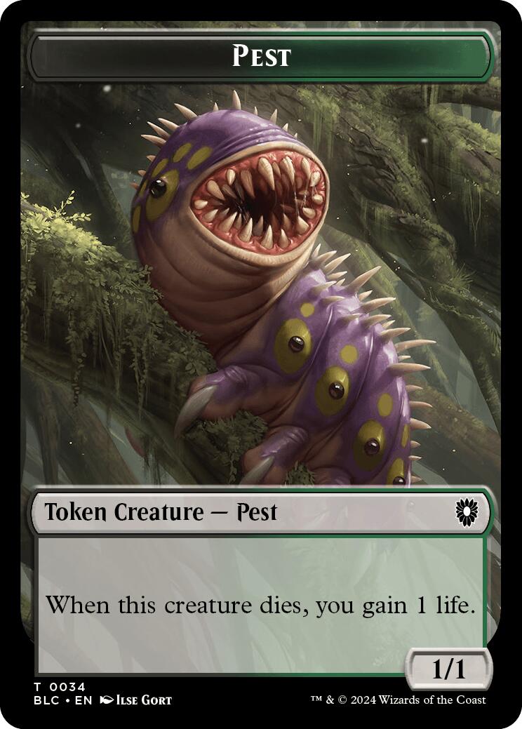Pest // Shapeshifter Double-Sided Token [Bloomburrow Commander Tokens] 