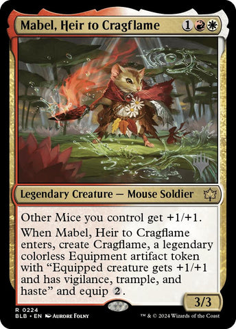 Mabel, Heir to Cragflame (Promo Pack) [Bloomburrow Promos] 