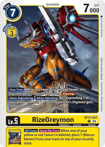 RizeGreymon [BT17-037] [Secret Crisis] 