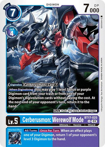 Cerberusmon: Werewolf Mode [BT17-025] [Secret Crisis] 