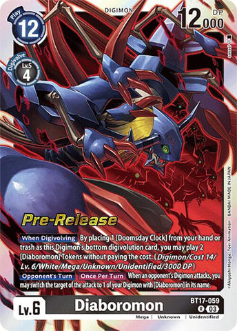 Diaboromon [BT17-059] [Secret Crisis Pre-Release Cards] 