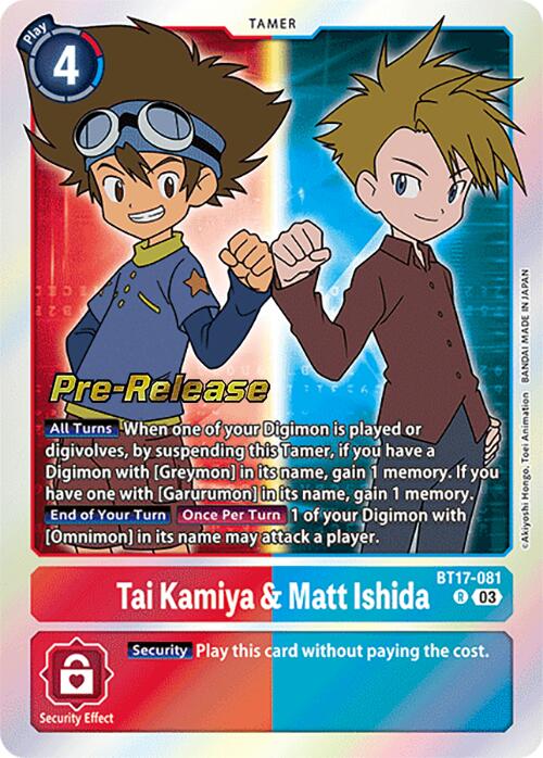 Tai Kamiya & Matt Ishida [BT17-081] [Secret Crisis Pre-Release Cards]