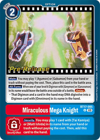 Miraculous Mega Knight [BT17-095] [Secret Crisis Pre-Release Cards] 