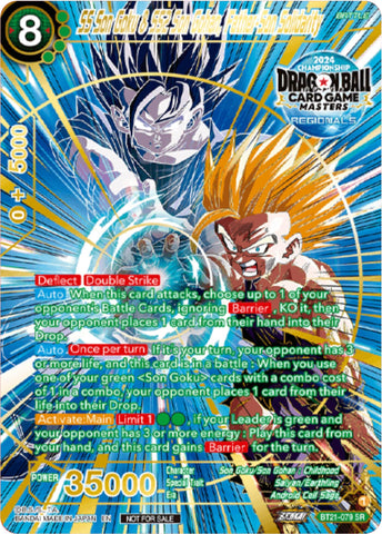 SS Son Goku &amp; SS2 Son Gohan, Father-Son Solidarity (Championship 2024 Top 16 Alternate Art Vol.2) (BT21-079) [Tournament Promotion Cards] 