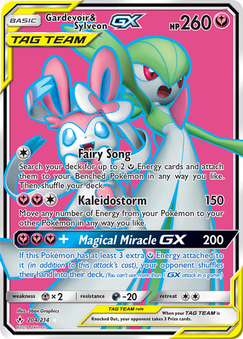 Gardevoir &amp; Sylveon GX (204/214) [Sun &amp; Moon: Unbroken Bonds] 