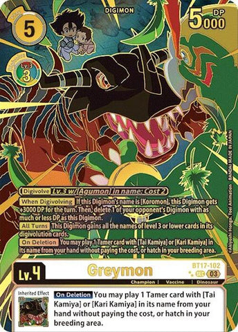 Greymon [BT17-102] (Left) (Textured) [Secret Crisis] 
