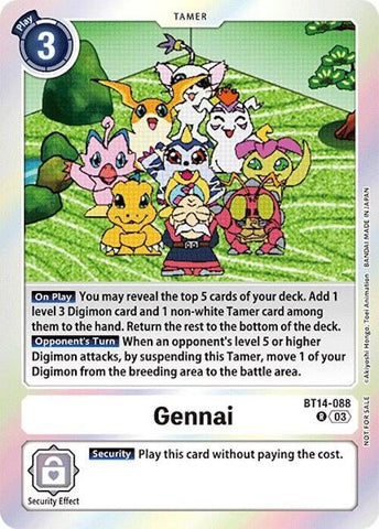 Gennai [BT14-088] (Secret Crisis: Movie Memorial Pack) [Secret Crisis] 