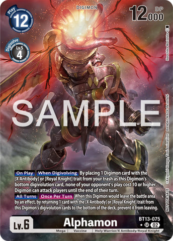 Alphamon [BT13-075] (Pre-Release Tournament Winner Card) [Secret Crisis Pre-Release Cards] 