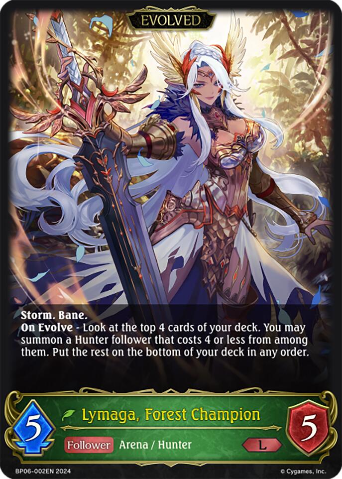 Lymaga, Forest Champion (Evolved) (BP06-002EN) [Paragons of the Colosseum] 