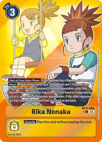 Rika Nonaka [BT17-085] (Box Promotion Pack: Secret Crisis) [Secret Crisis] 