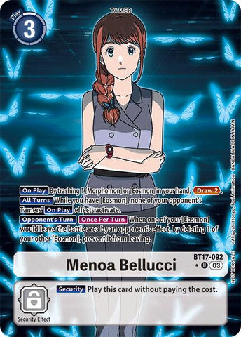 Menoa Bellucci [BT17-092] (Box Promotion Pack: Secret Crisis) [Secret Crisis] 