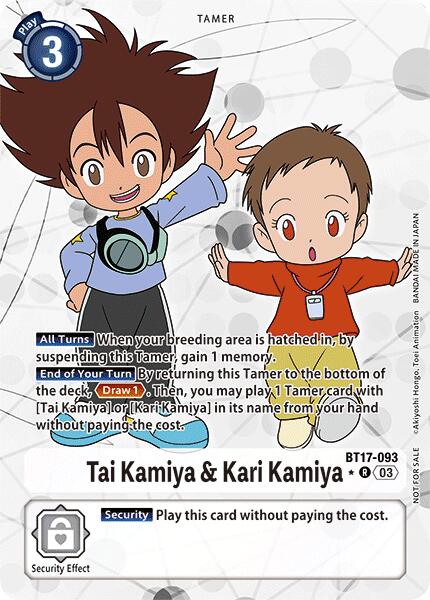 Tai Kamiya & Kari Kamiya [BT17-093] (Box Promotion Pack: Secret Crisis) [Secret Crisis]