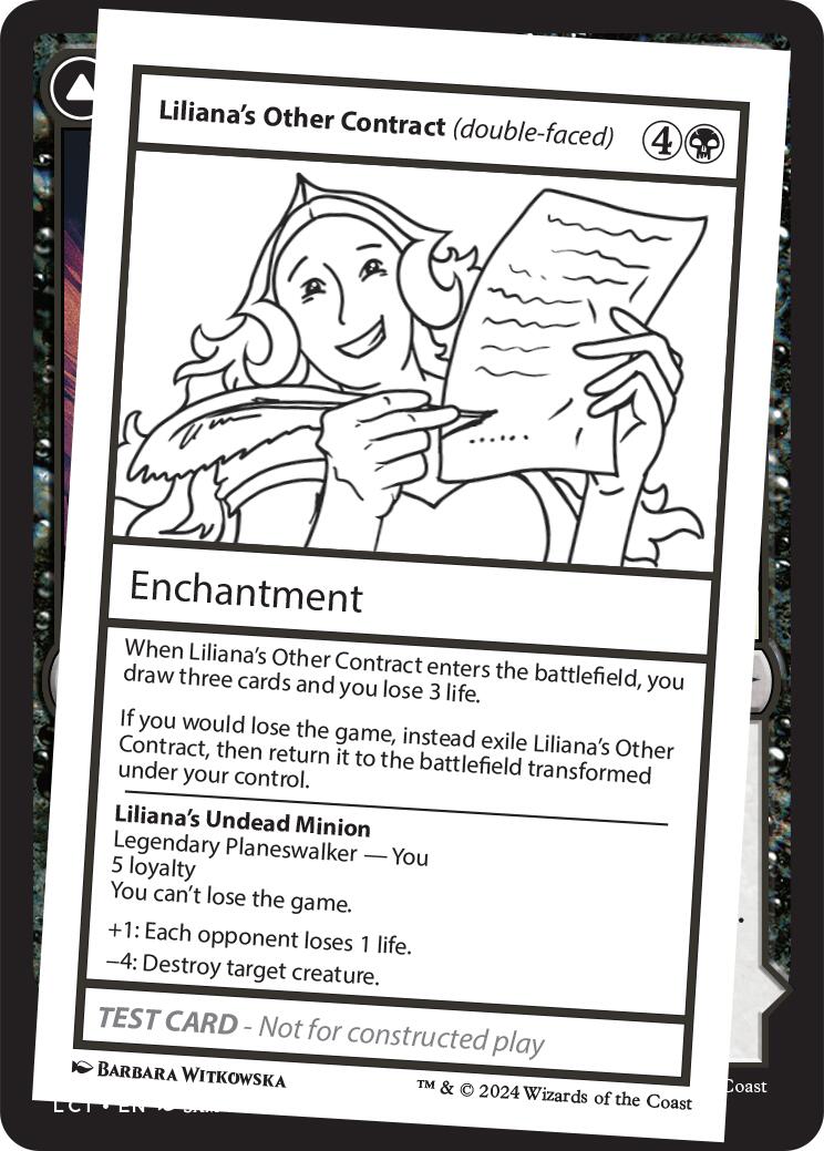 Liliana's Other Contract (double-sided) [Mystery Booster 2 Playtest Cards] 