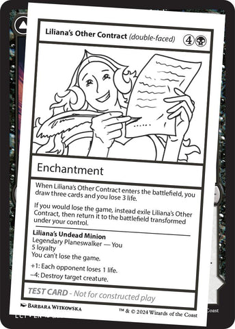 Liliana's Other Contract (double-sided) [Mystery Booster 2 Playtest Cards] 