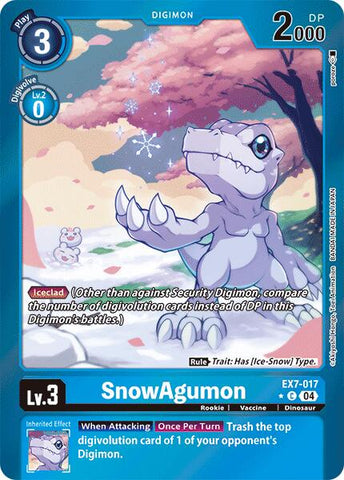 SnowAgumon [EX7-017] (Foil) [Digimon LIBERATOR] 