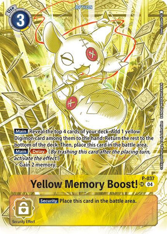 Yellow Memory Boost! [P-037] (Starter Deck 19 Exclusive) [Starter Deck: Fable Waltz Promos] 