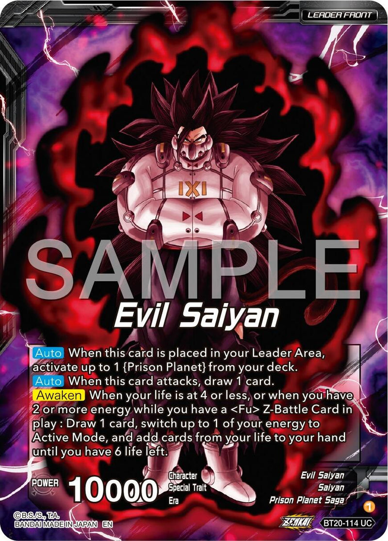 Evil Saiyan // Cumber, Maddening Force (BT20-114) [Premium 7th Anniversary Box 2024]