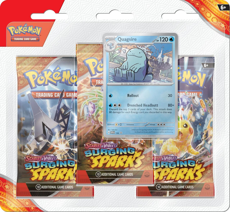 Scarlet & Violet: Surging Sparks - 3 Pack Blisters (Quagsire)