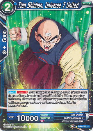 Tien Shinhan, Universe 7 United (DB1-026) [Dragon Brawl] 