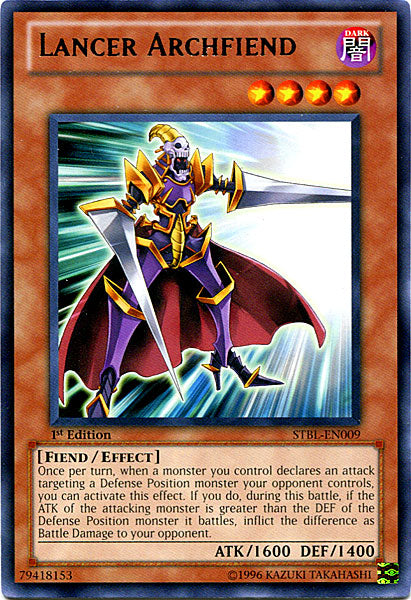 Lancer Archfiend [STBL-EN009] Rare 