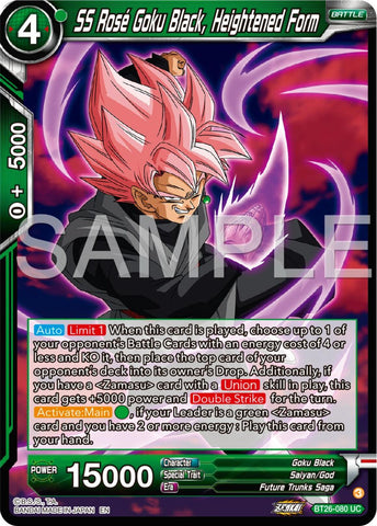 SS Rose Goku Black, Heightened Form (BT26-080) [Ultimate Advent] 