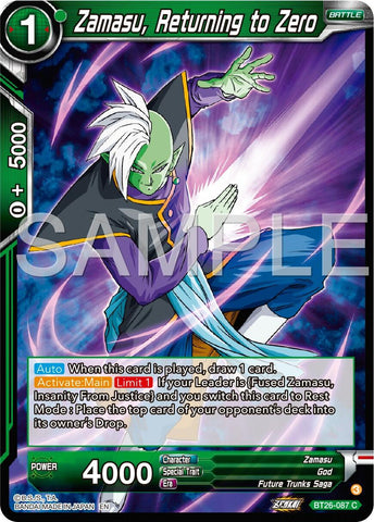 Zamasu, Returning to Zero (BT26-087) [Ultimate Advent] 