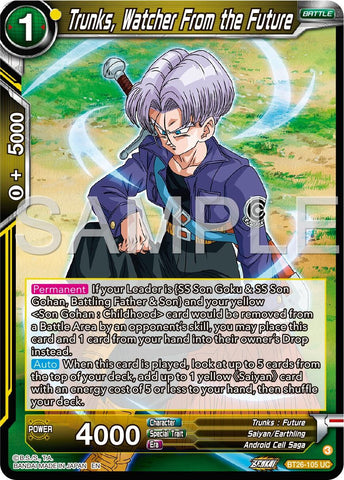 Trunks, Watcher From the Future (BT26-105) [Ultimate Advent] 