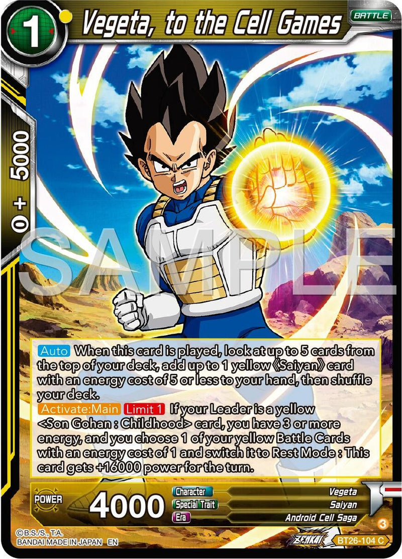 Vegeta, to the Cell Games (BT26-104) [Ultimate Advent]