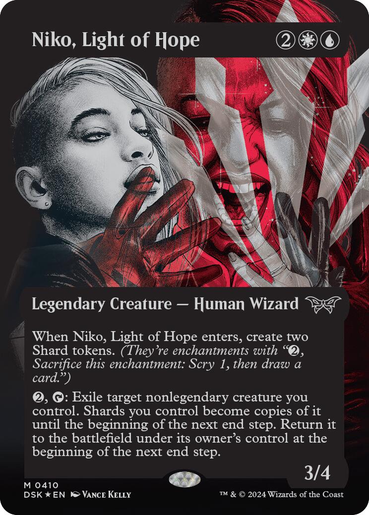 Niko, Light of Hope (Showcase) (Textured) [Duskmourn: House of Horror] 