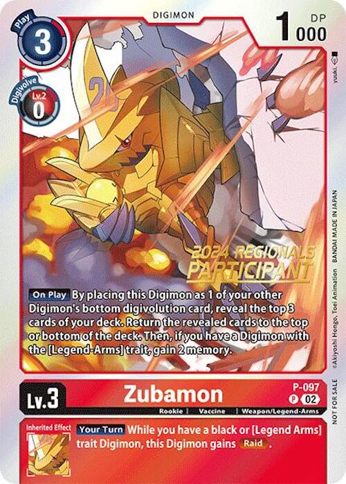 Zubamon [P-097] - P-097 (2024 Regionals Participant) [Digimon Promotion Cards]