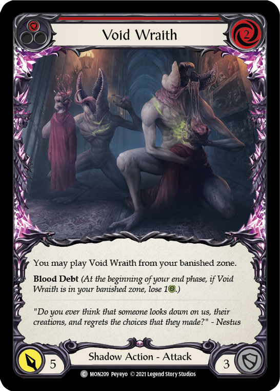 Void Wraith (Red) [MON209-RF] (Monarch) 1st Edition Rainbow Foil 