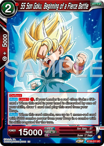 SS Son Goku, Beginning of a Fierce Battle (BT26-011) [Ultimate Advent] 