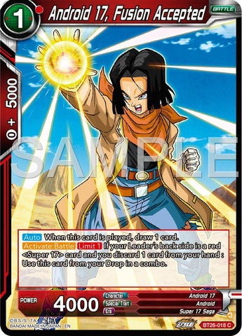 Android 17, Fusion Accepted (BT26-018) [Ultimate Advent] 