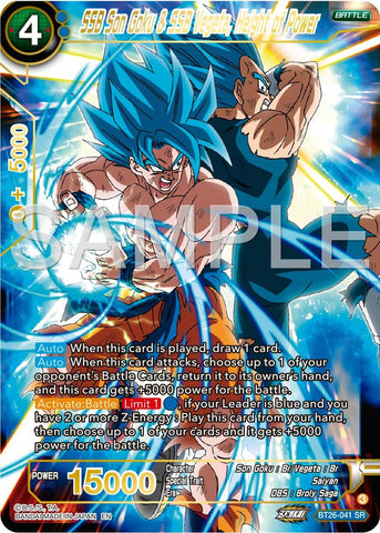 SSB Son Goku &amp; SSB Vegeta, Height of Power (BT26-041) [Ultimate Advent] 