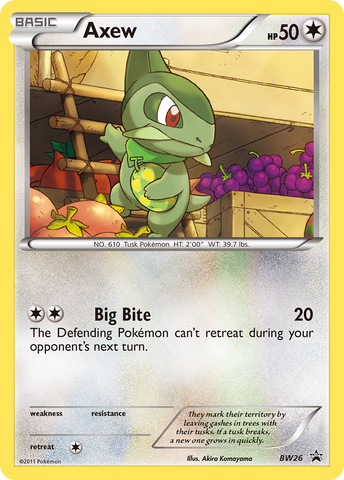 Axew (BW26) [Black &amp; White: Black Star Promos] 