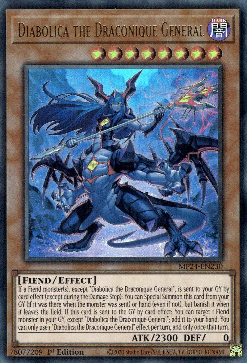 Diabolica the Draconic General [MP24-EN230] Ultra Rare 