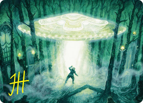 Unidentified Hovership Art Card (Gold-Stamped Signature) [Duskmourn: House of Horror Art Series] 